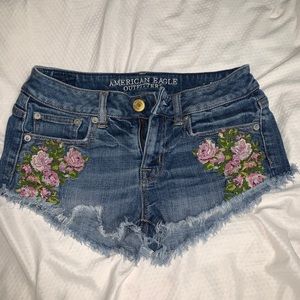 Floral American eagle shorts